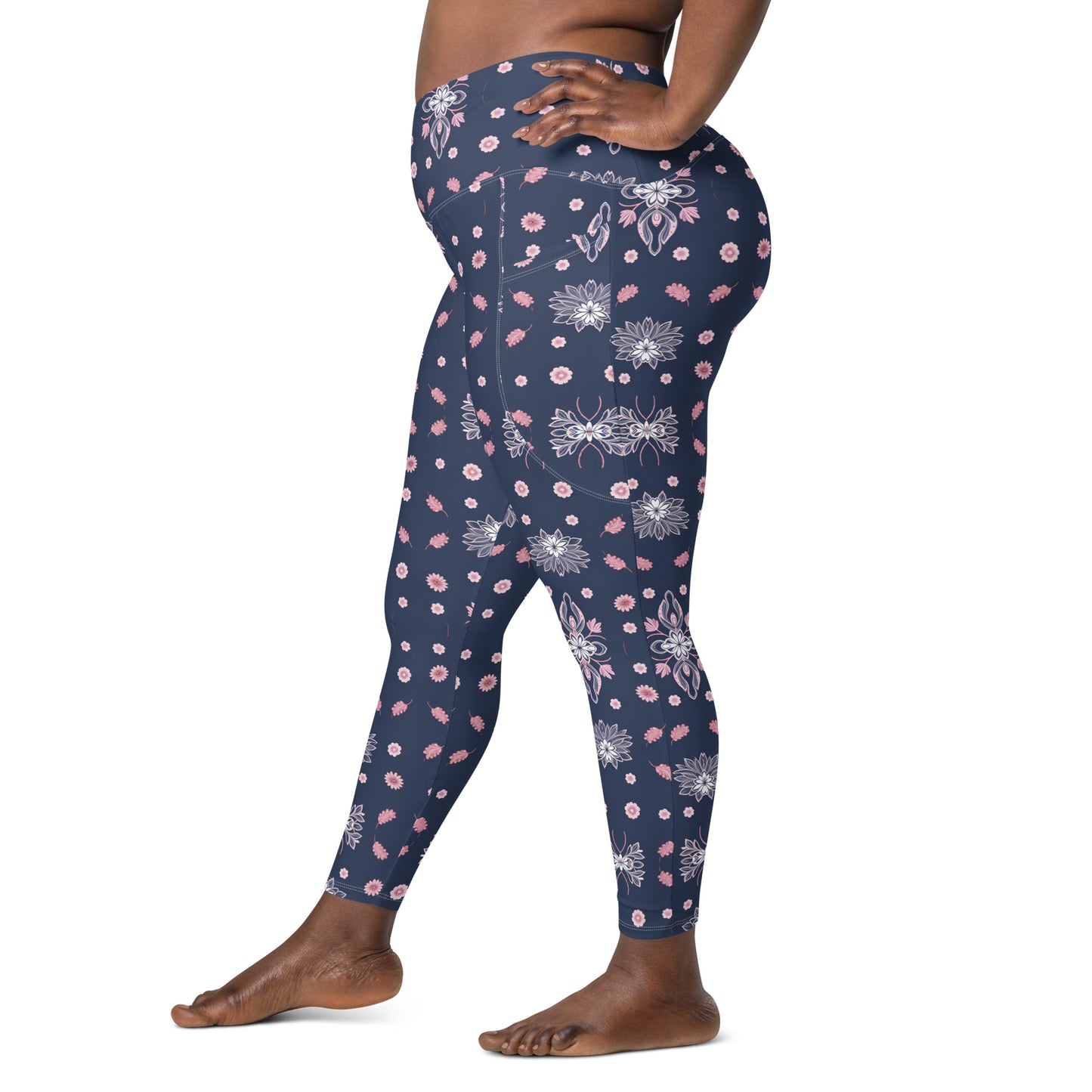 Crossover leggings with pockets