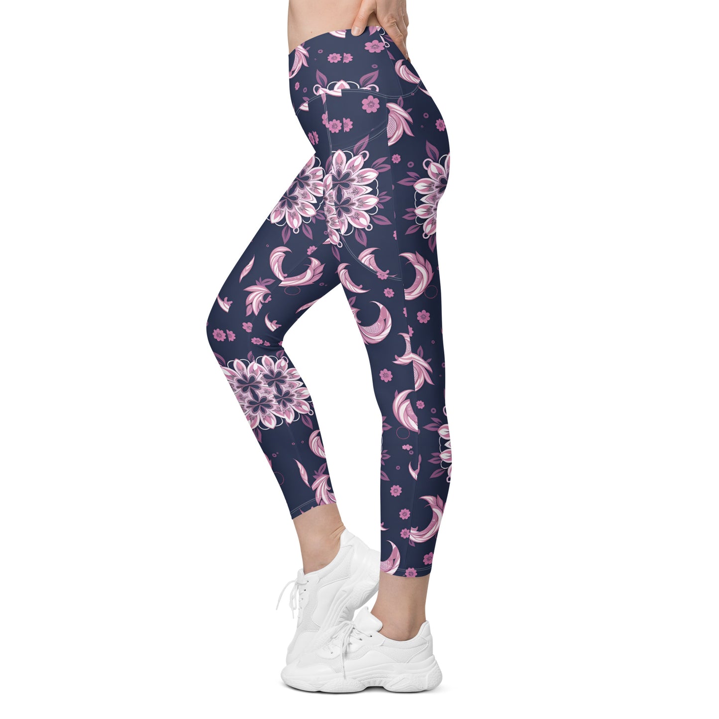 Crossover leggings with pockets