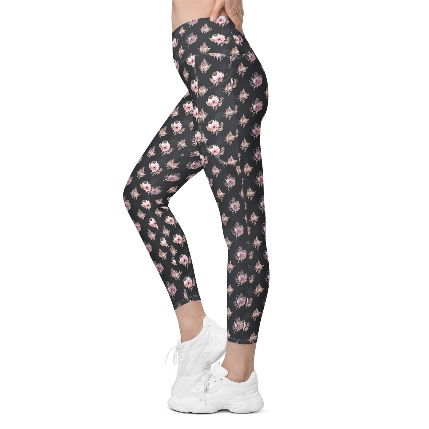 Crossover leggings with pockets