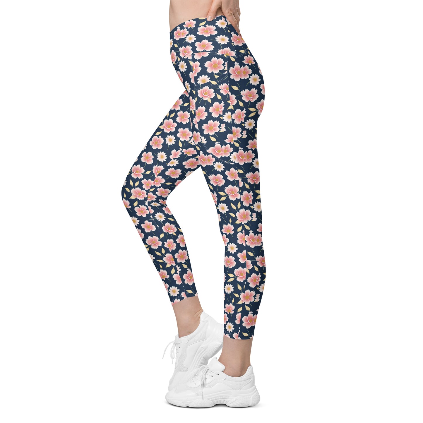 Crossover leggings with pockets