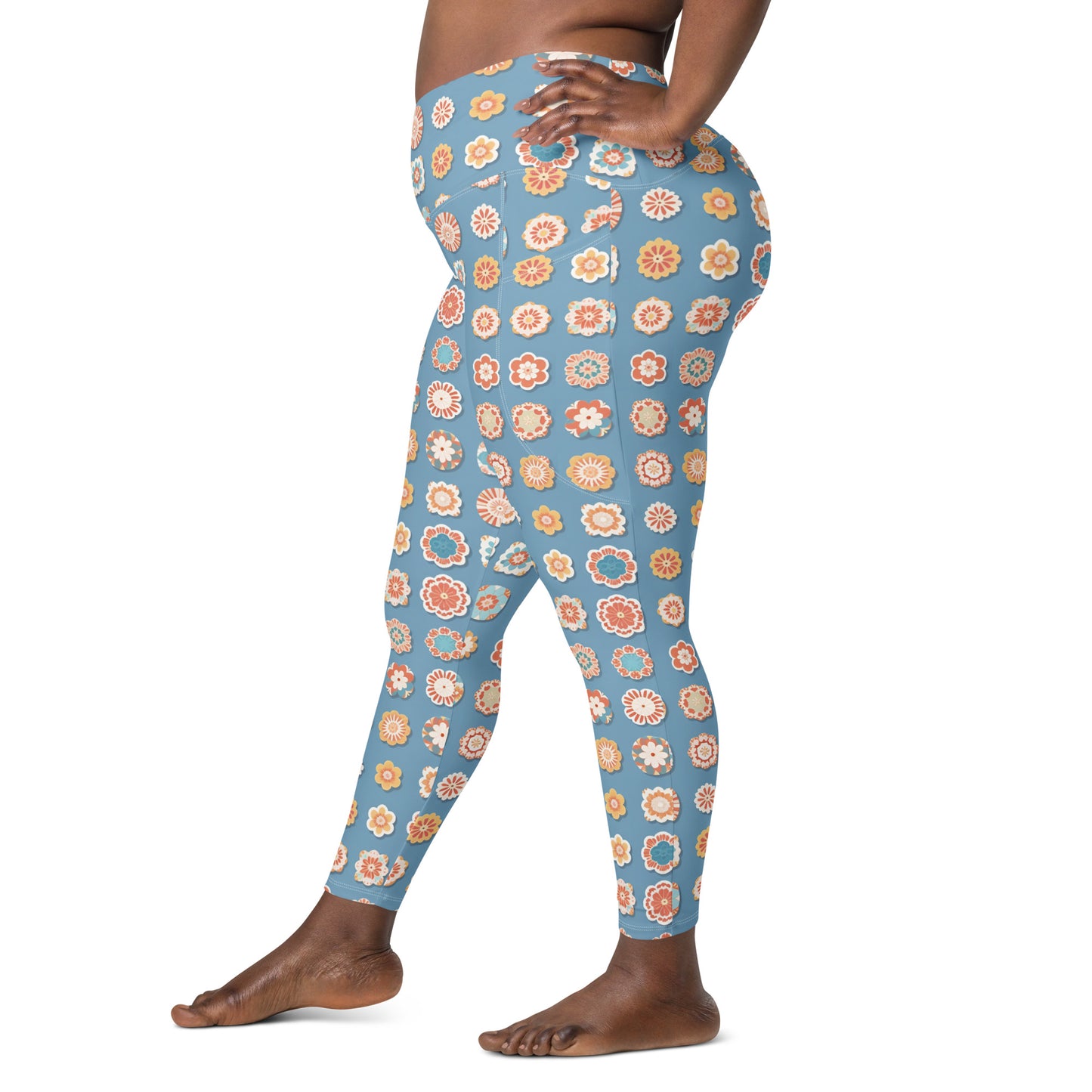 Crossover leggings with pockets