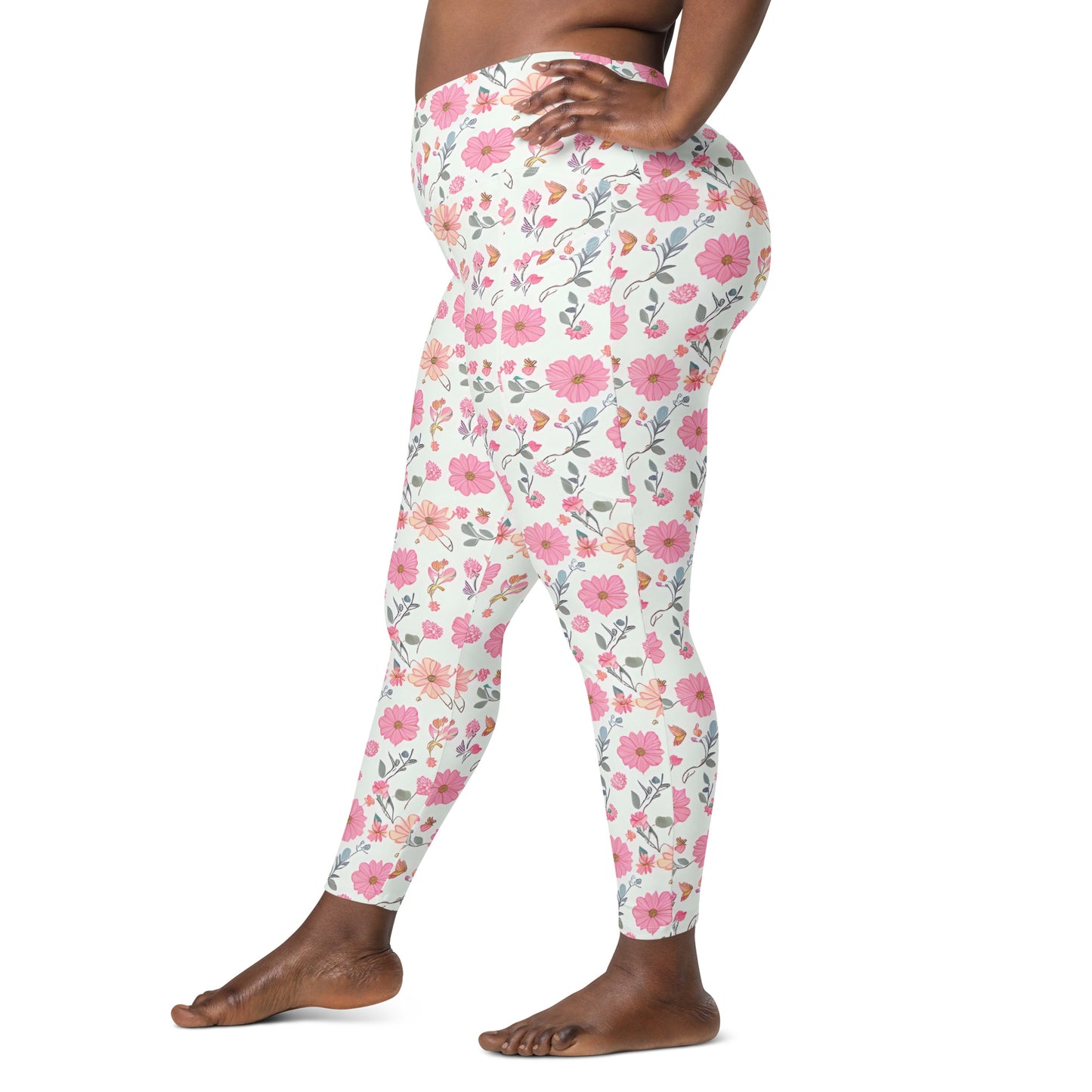 Crossover leggings with pockets