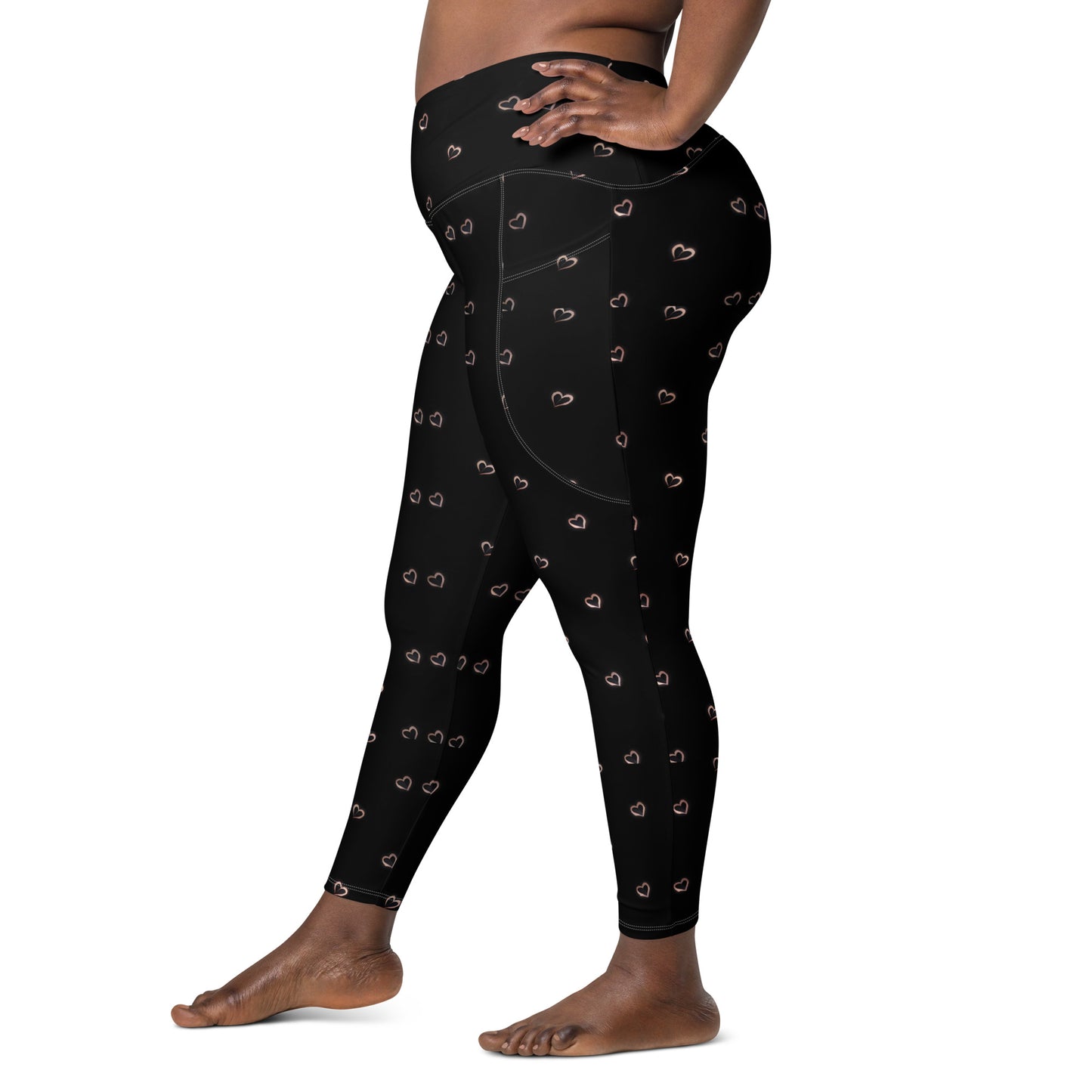 Crossover leggings with pockets