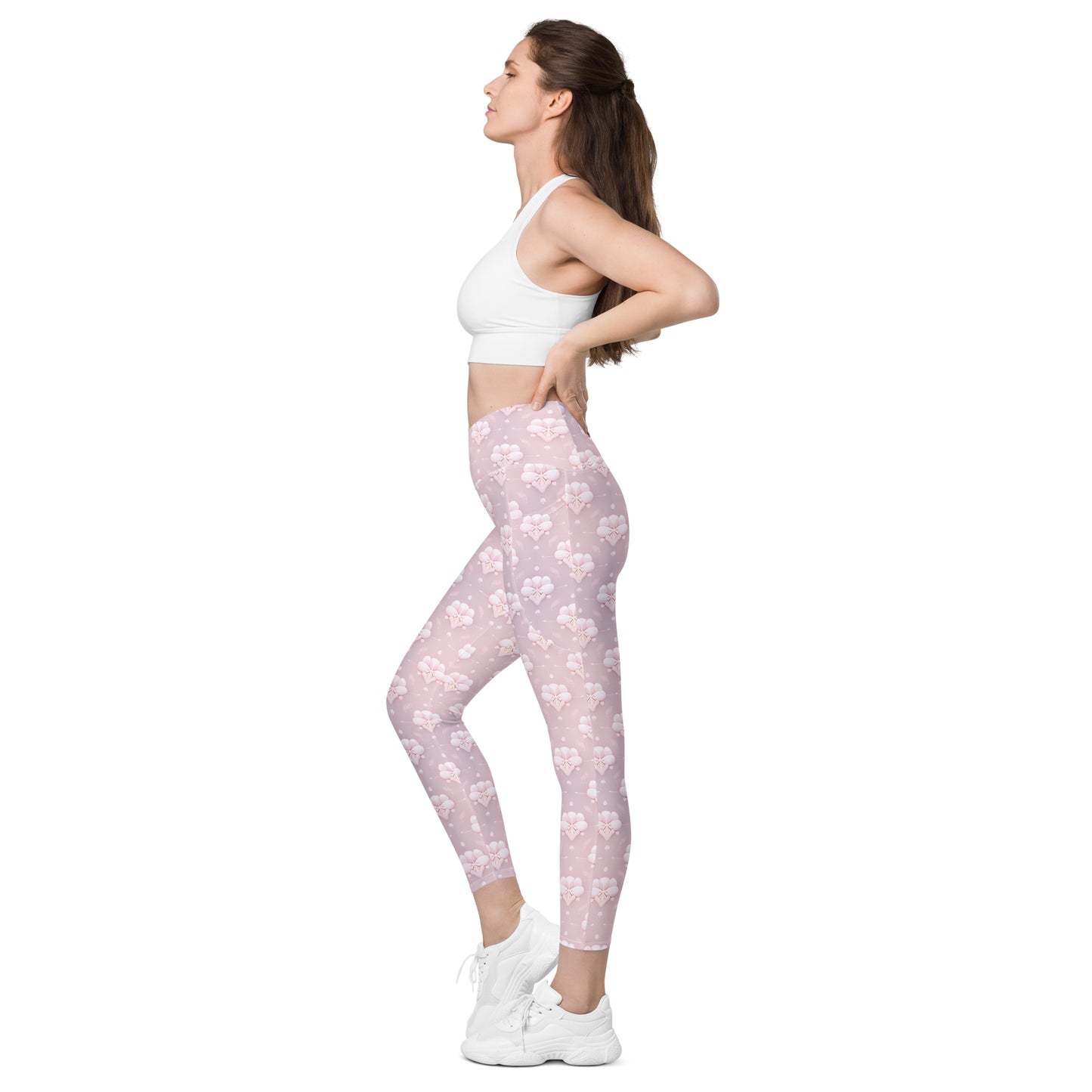 Crossover leggings with pockets