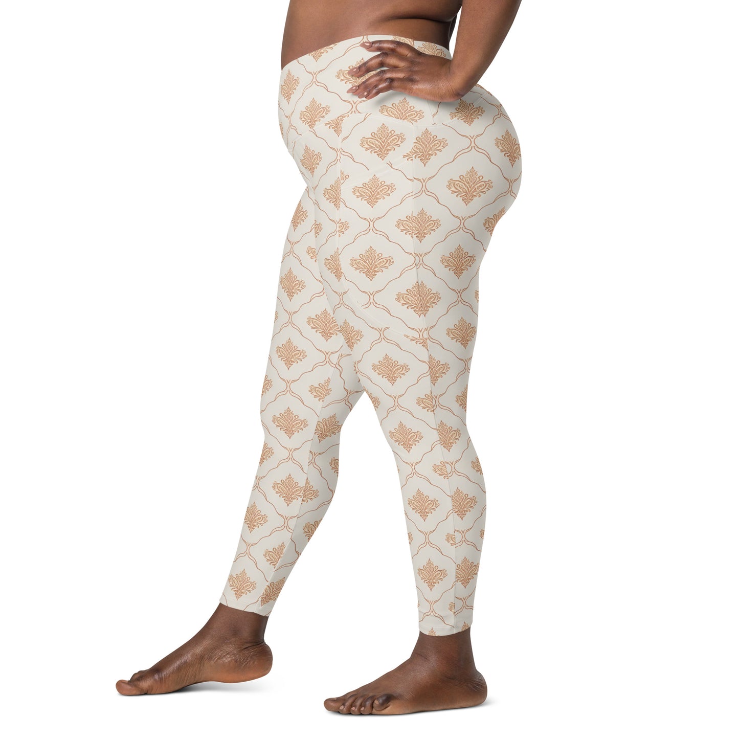 Crossover leggings with pockets