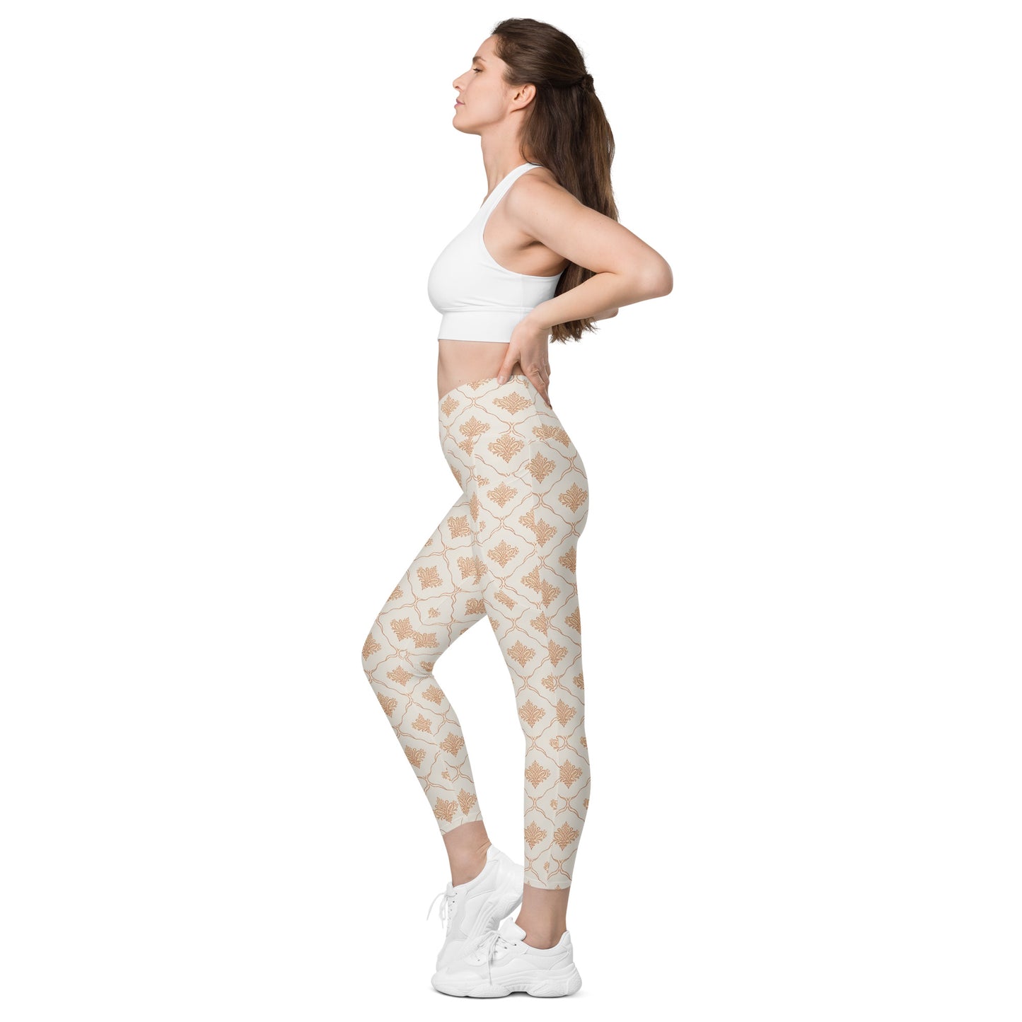 Crossover leggings with pockets