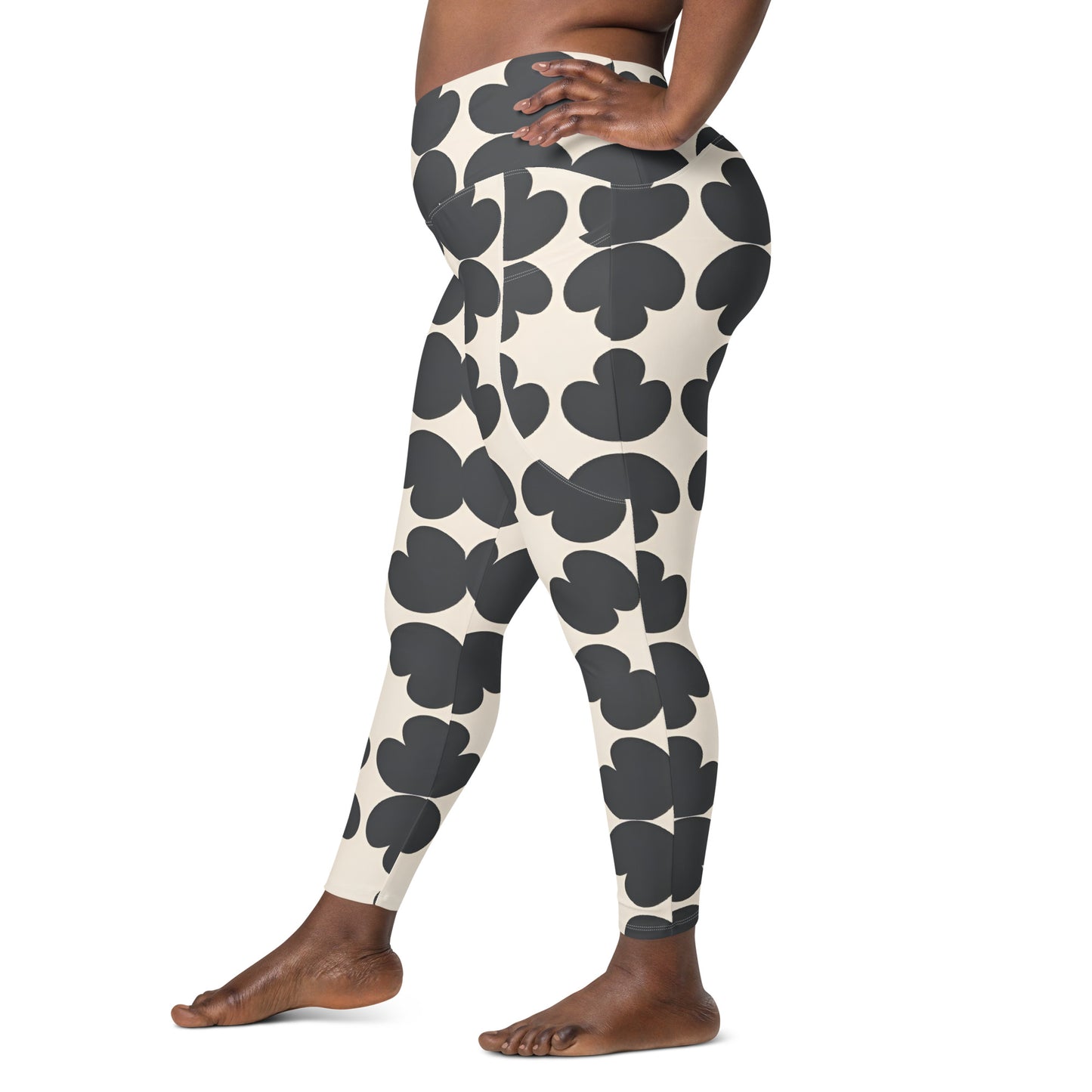 Crossover leggings with pockets