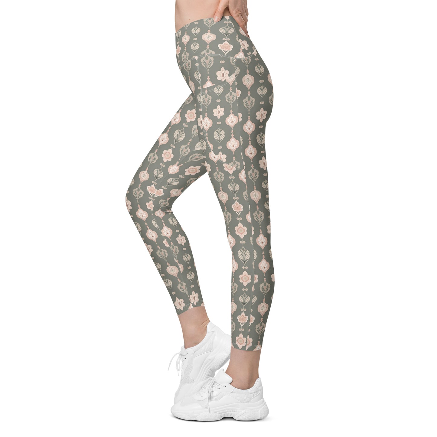 Crossover leggings with pockets