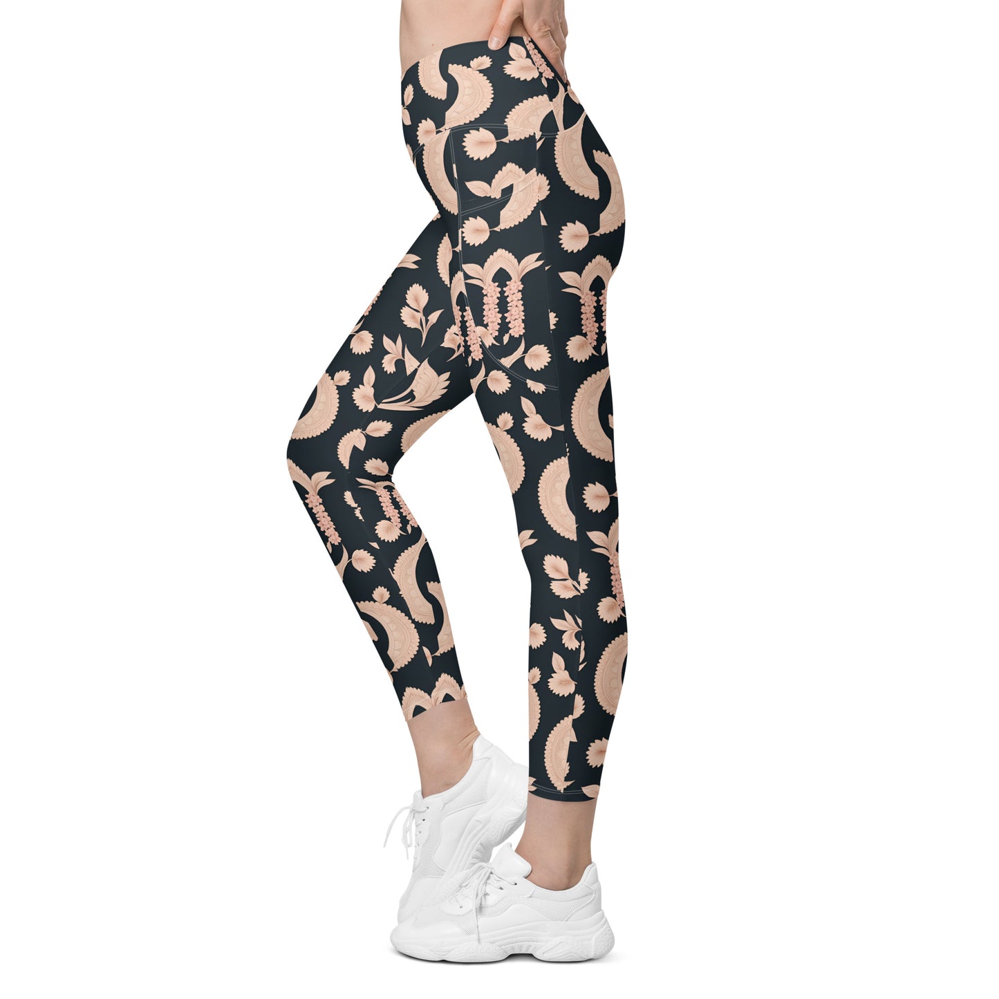 Crossover leggings with pockets