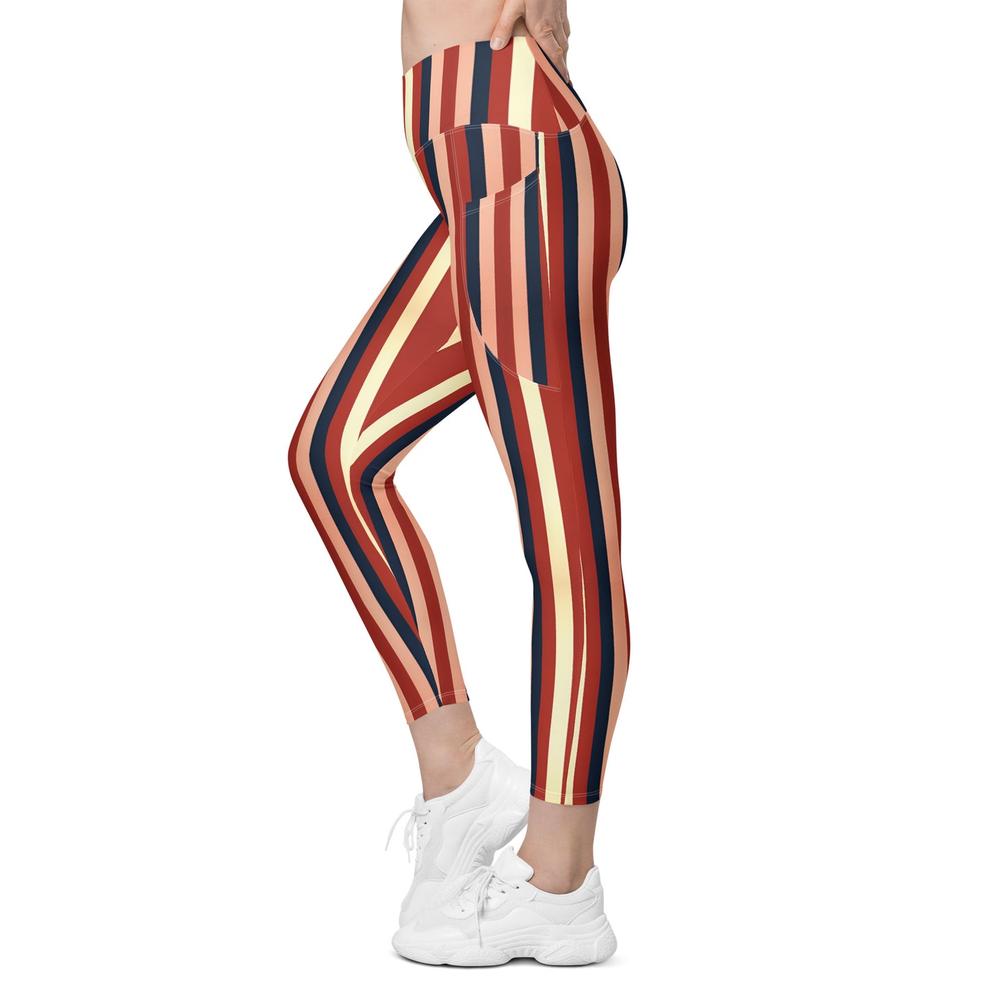 Crossover leggings with pockets