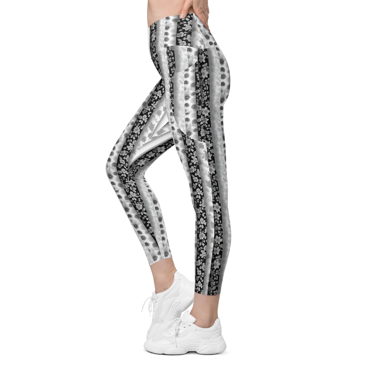 Crossover leggings with pockets