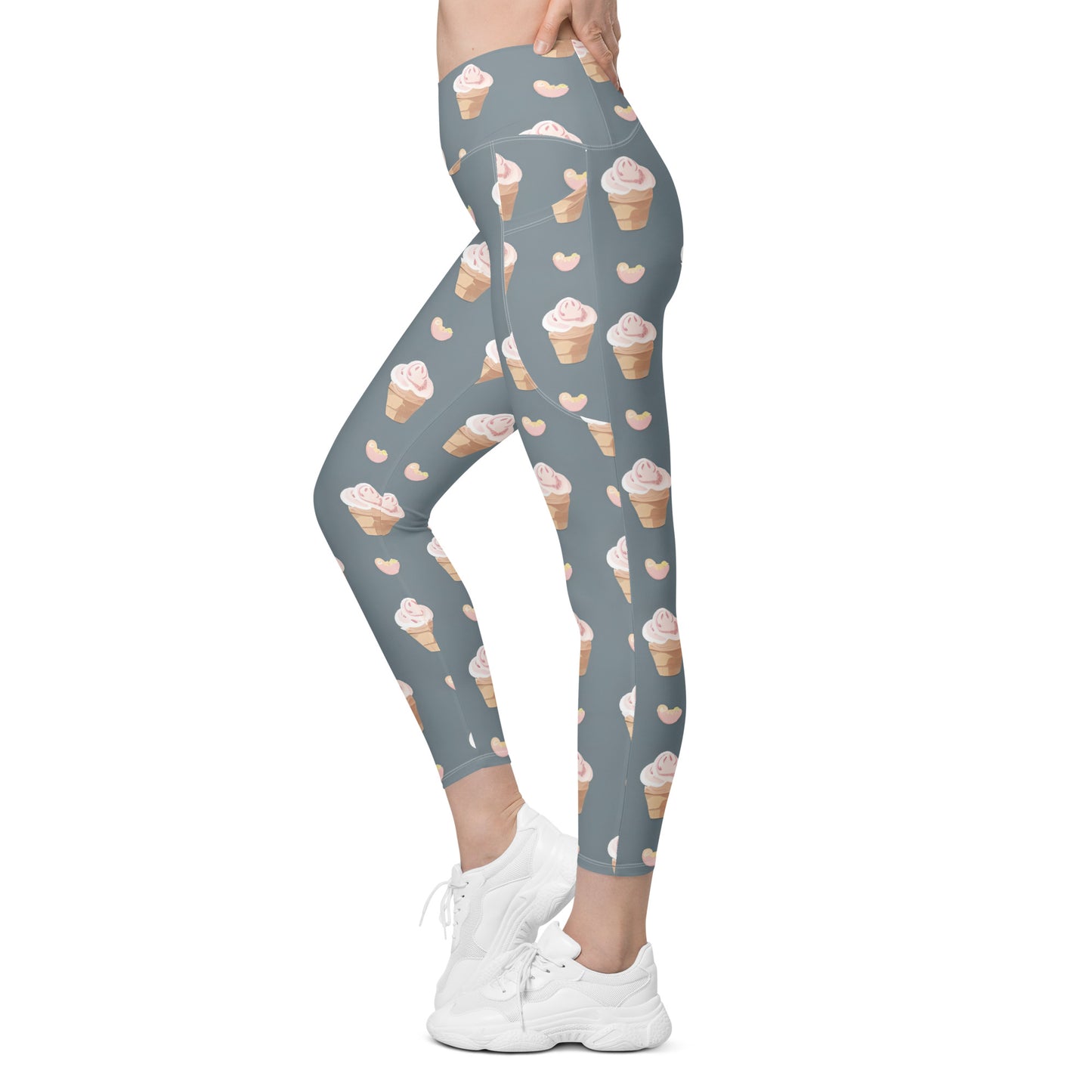 Crossover leggings with pockets