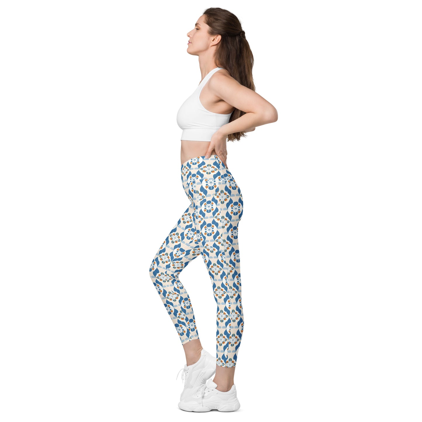 Crossover leggings with pockets