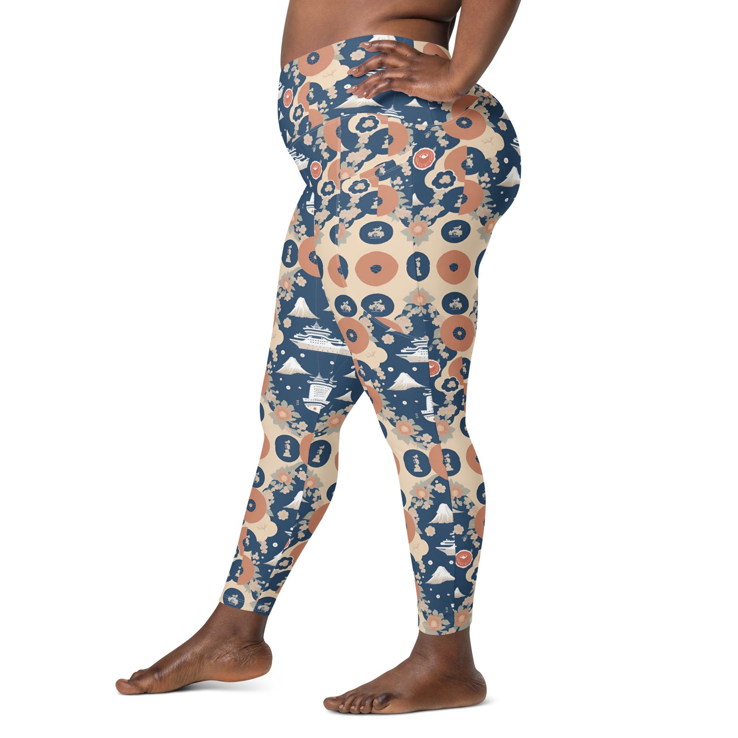 Crossover leggings with pockets