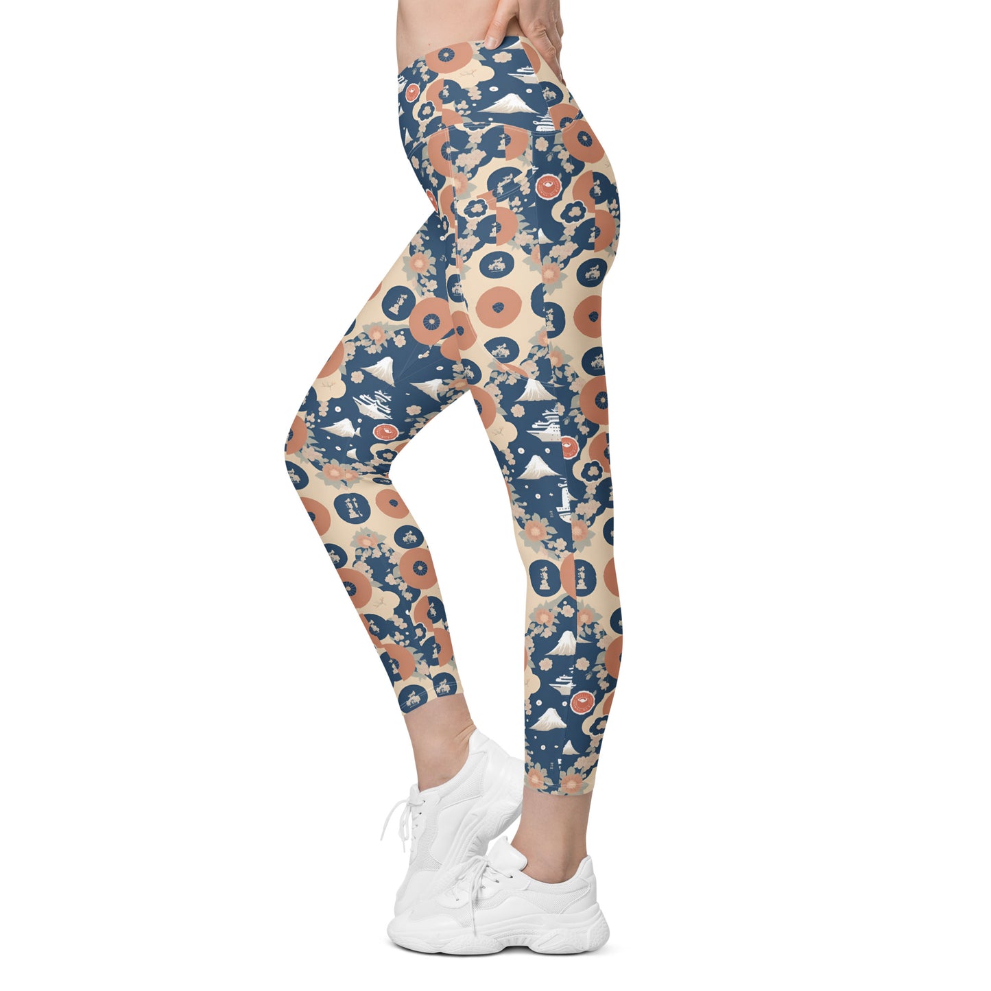 Crossover leggings with pockets