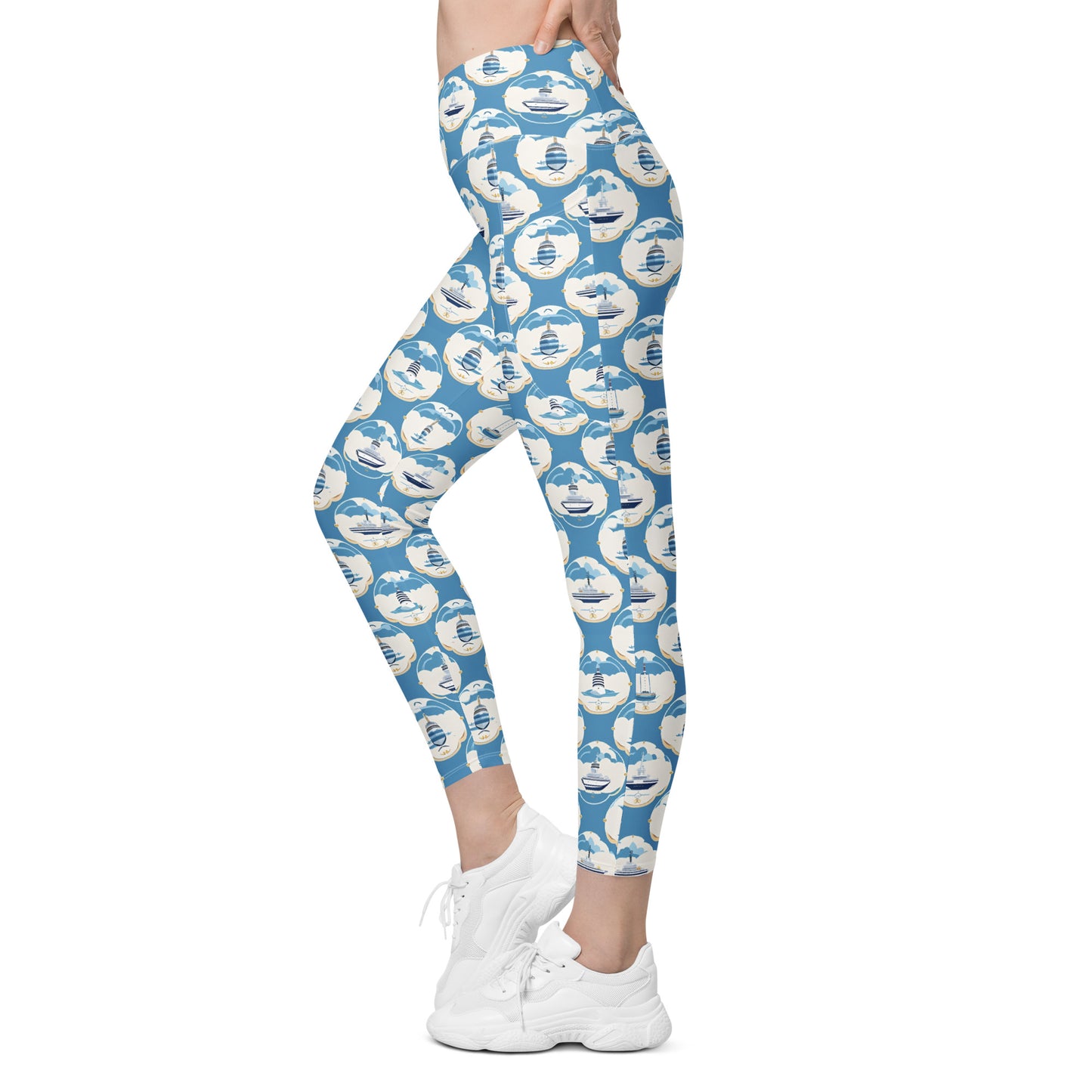 Crossover leggings with pockets