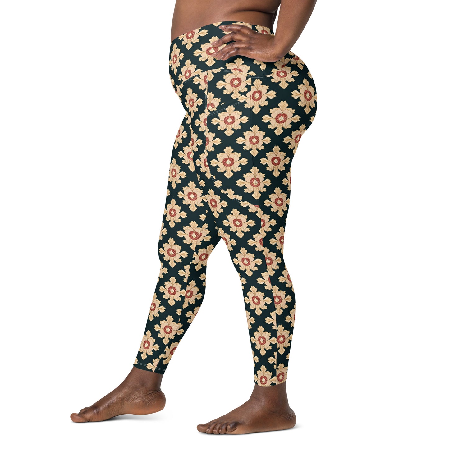 Crossover leggings with pockets