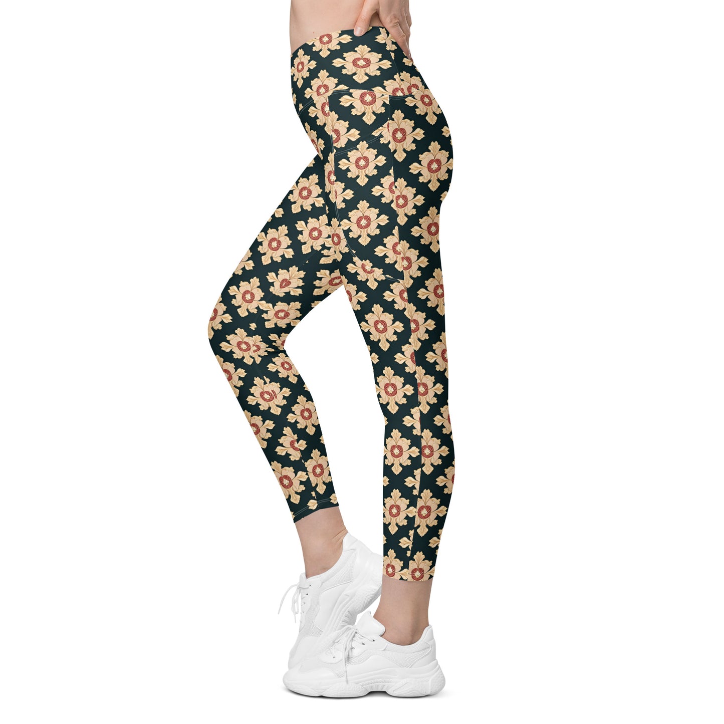 Crossover leggings with pockets