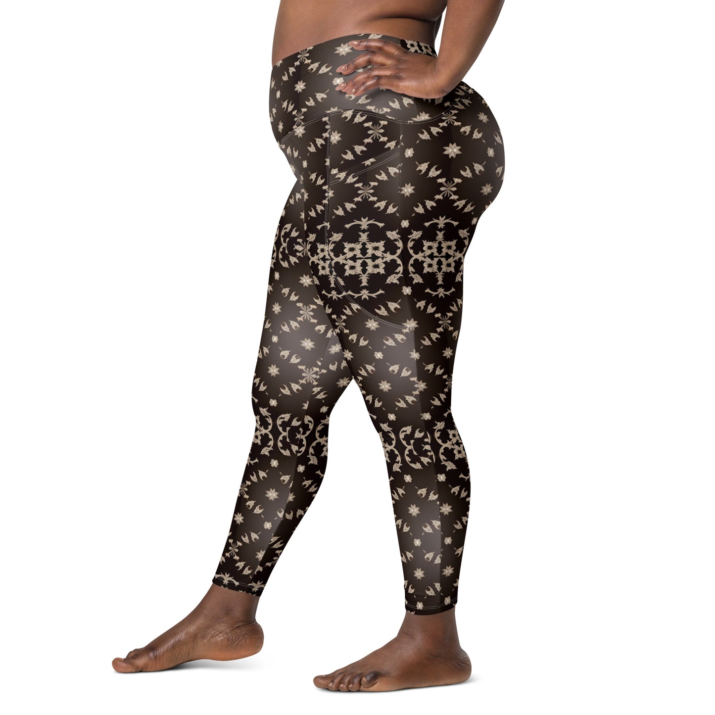 Crossover leggings with pockets