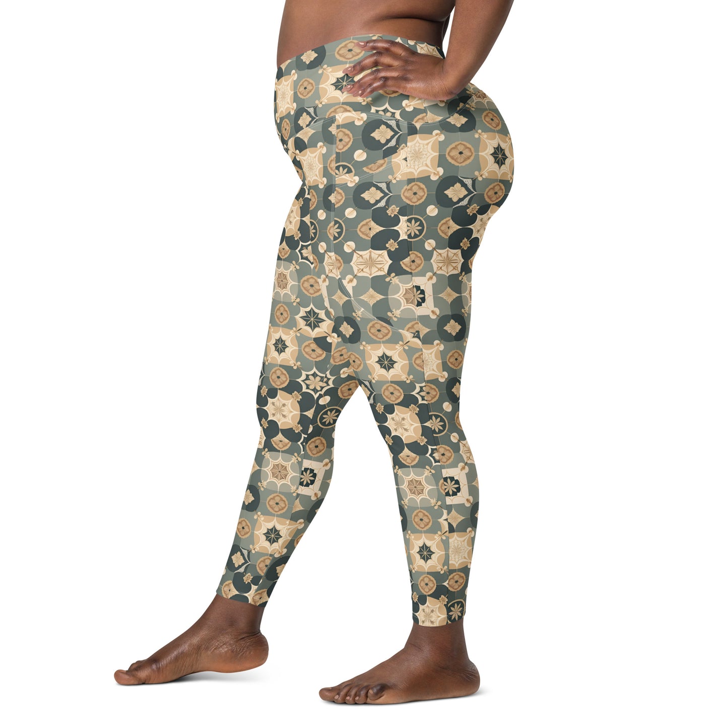 Crossover leggings with pockets