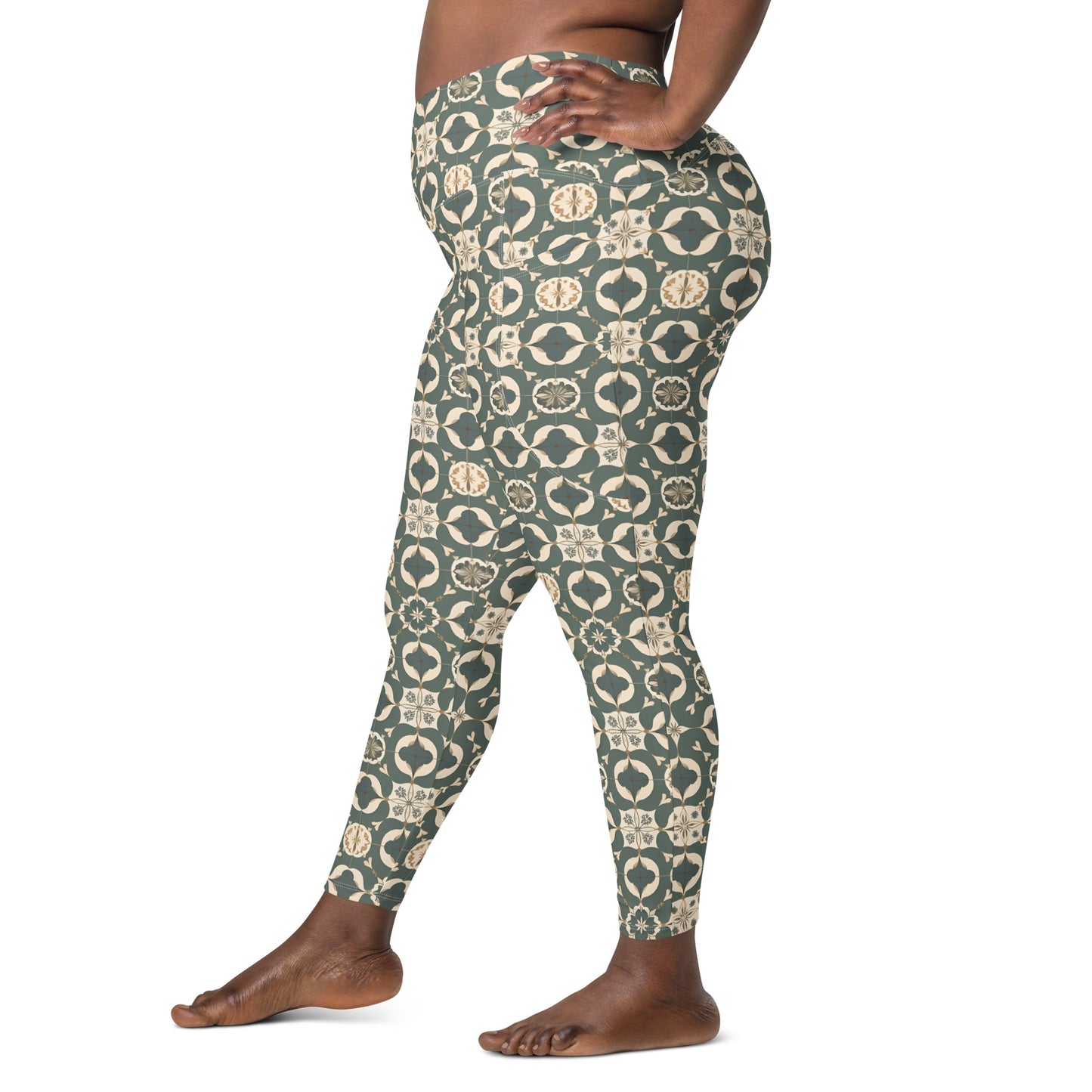 Crossover leggings with pockets