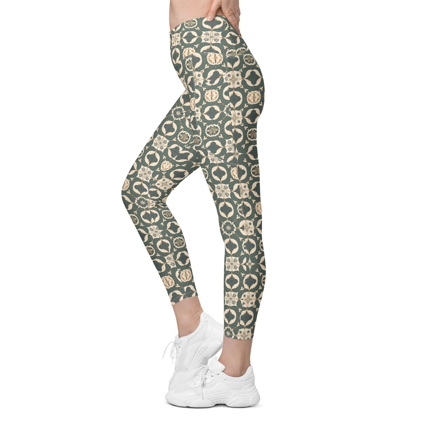 Crossover leggings with pockets