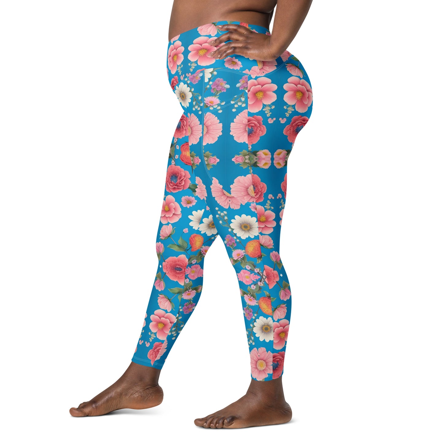 Crossover leggings with pockets