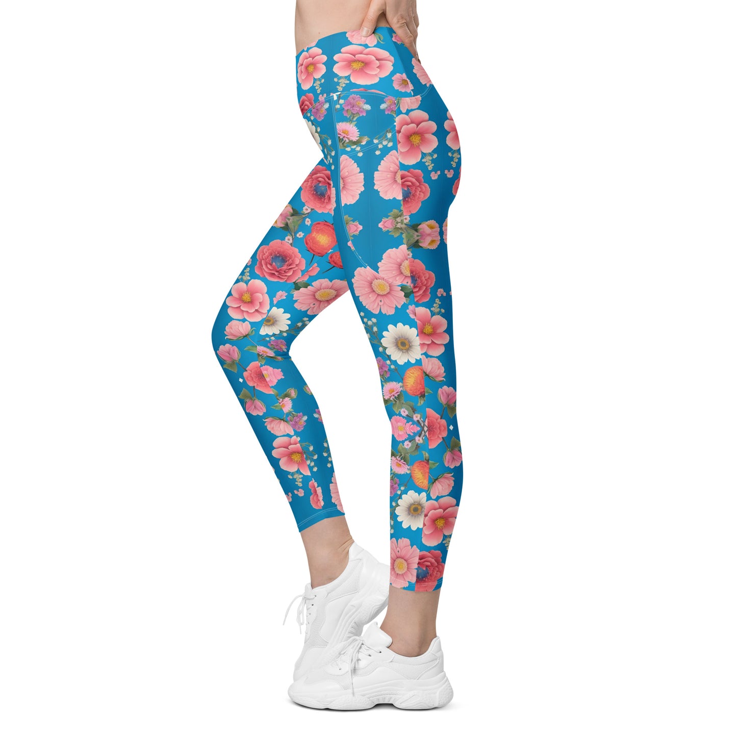 Crossover leggings with pockets