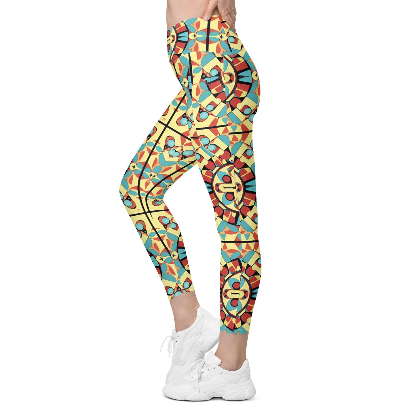 Crossover leggings with pockets