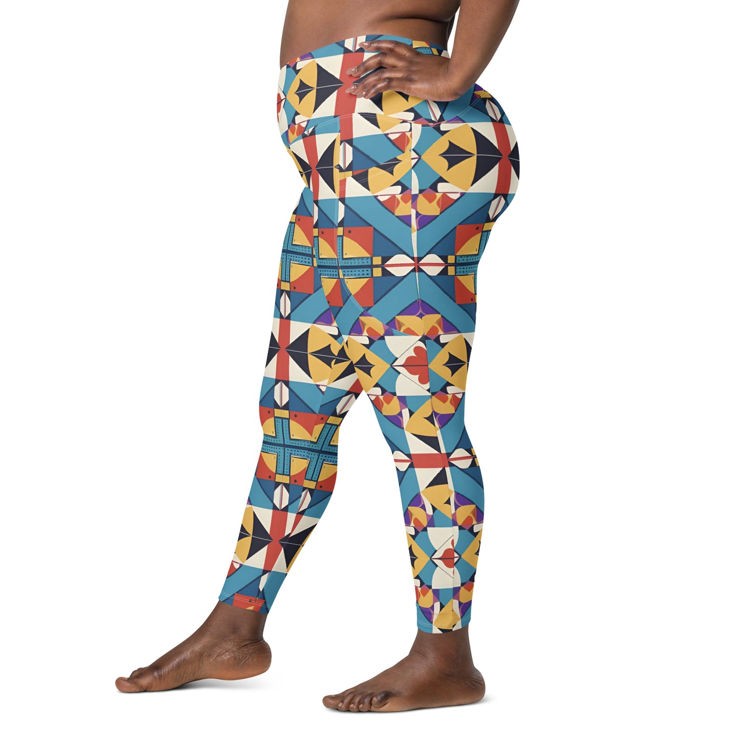 Crossover leggings with pockets