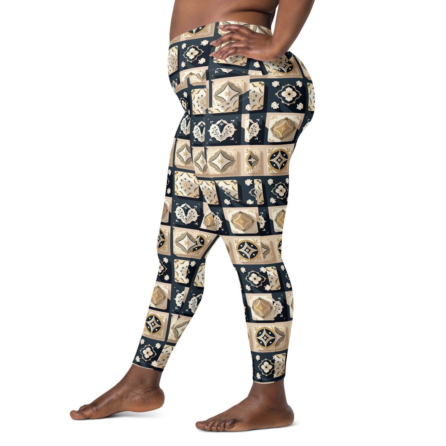 Crossover leggings with pockets