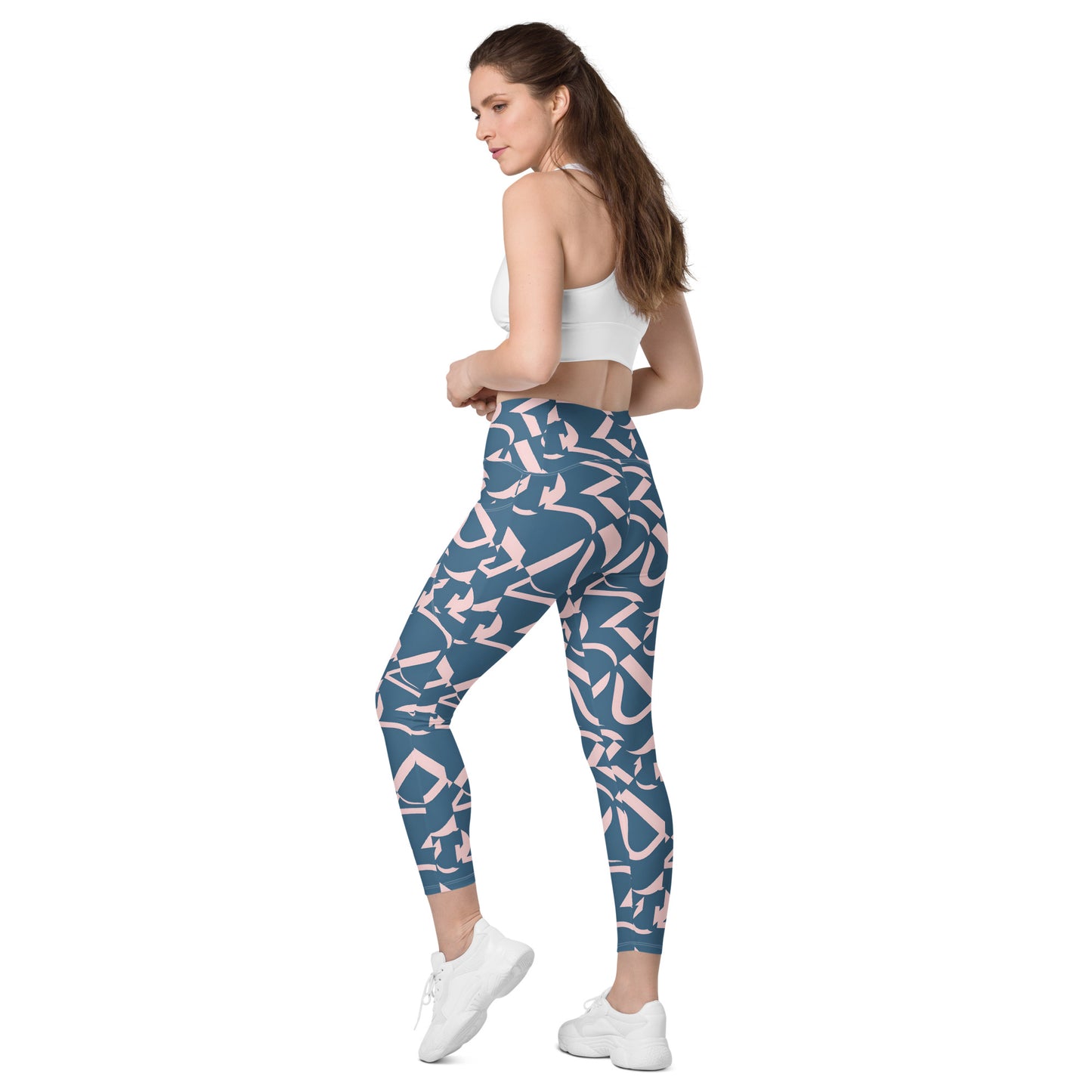 Crossover leggings with pockets