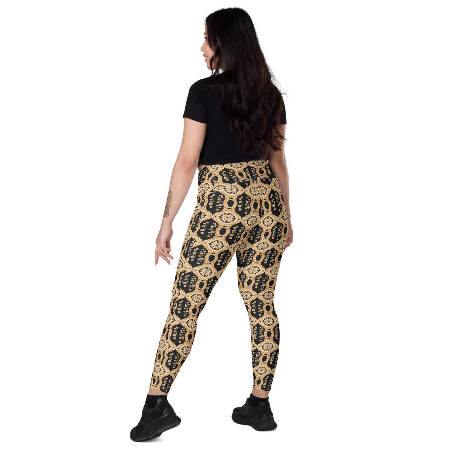 Crossover leggings with pockets