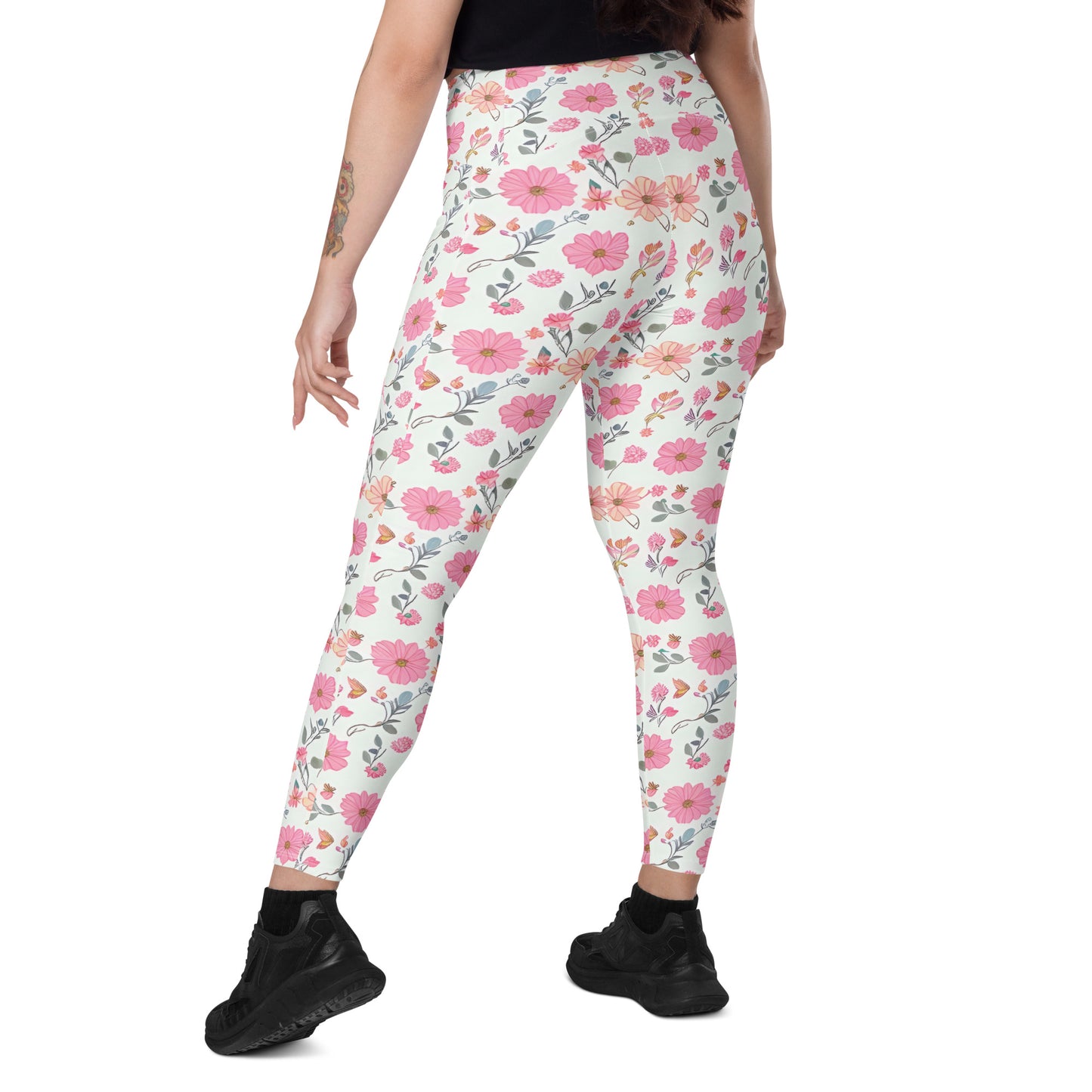 Crossover leggings with pockets