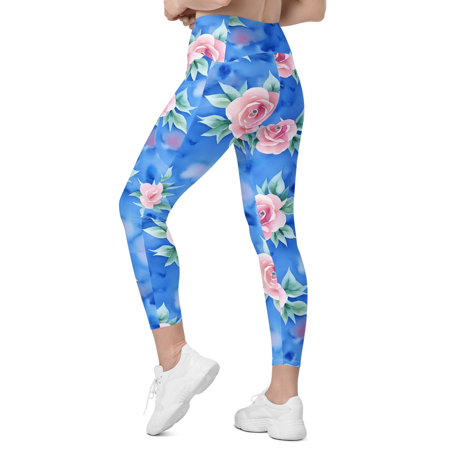 Crossover leggings with pockets