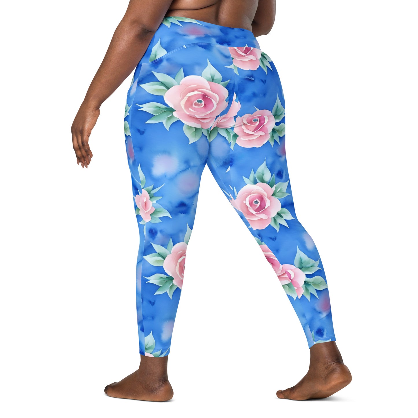 Crossover leggings with pockets