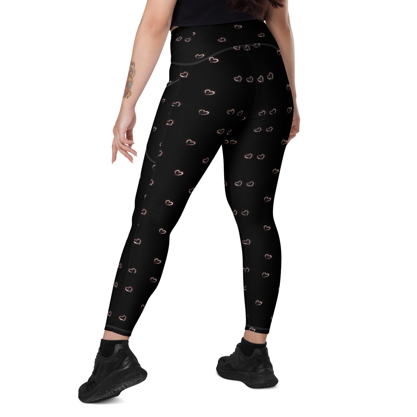 Crossover leggings with pockets