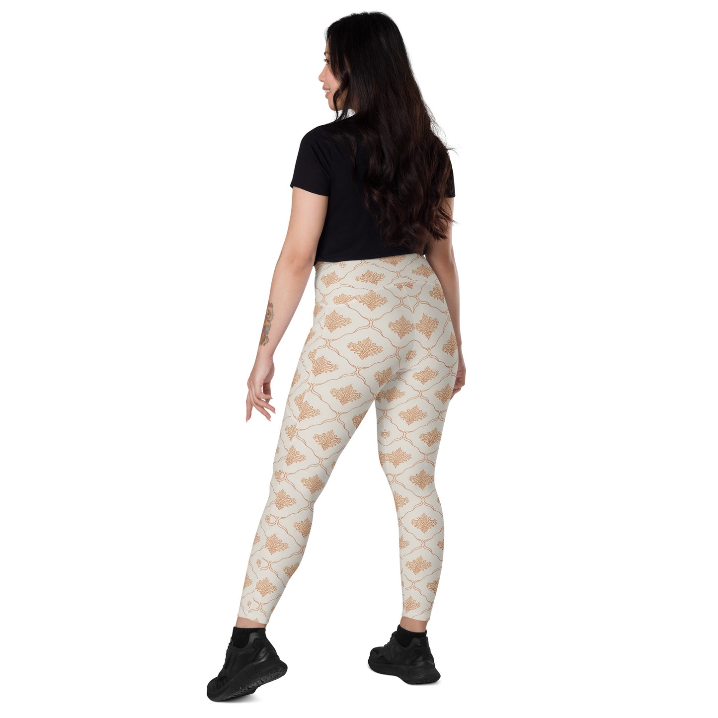 Crossover leggings with pockets