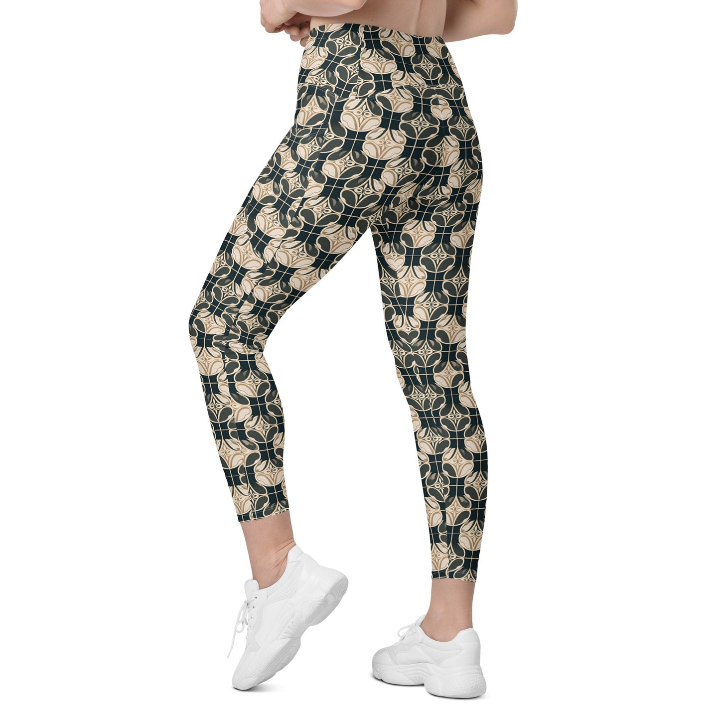 Crossover leggings with pockets