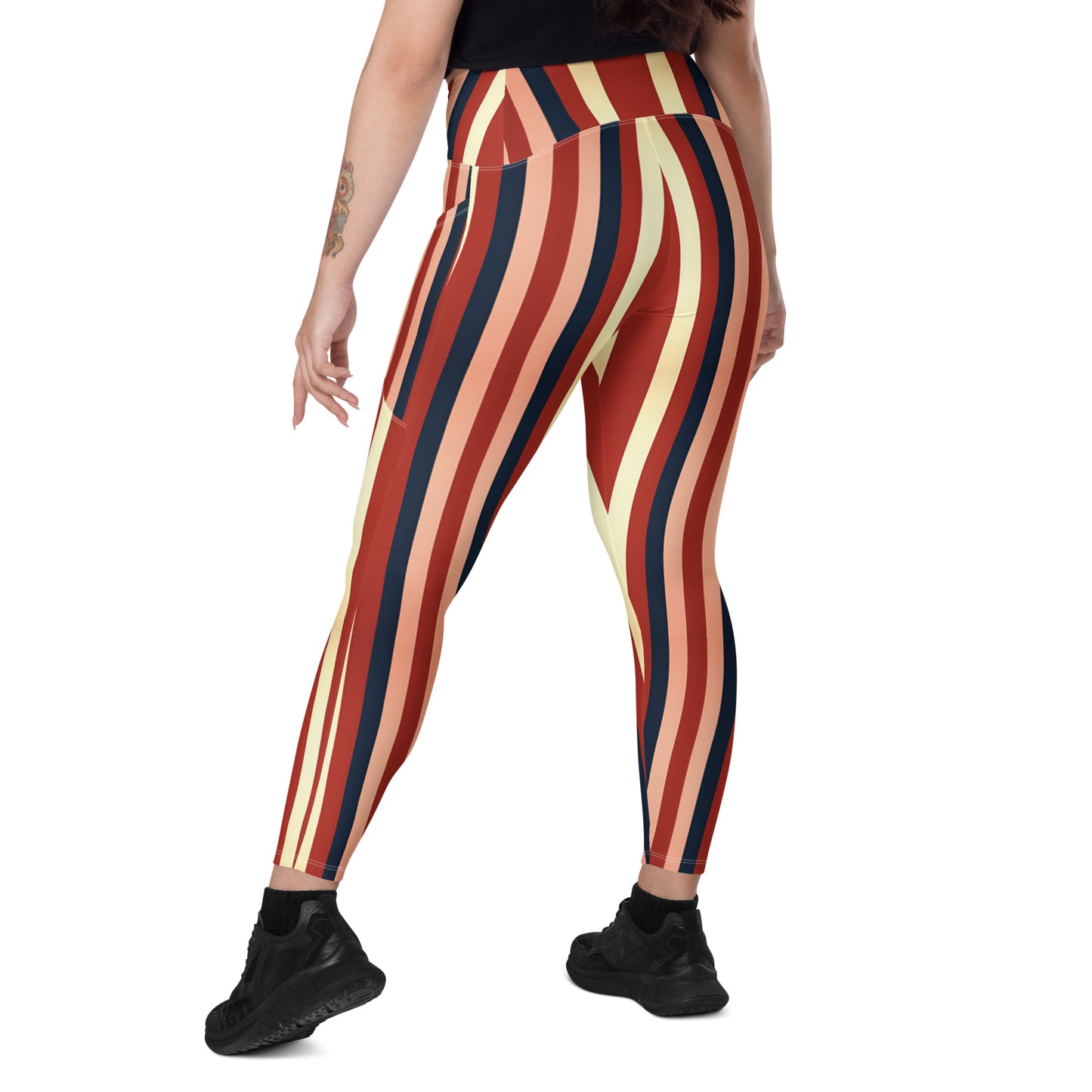 Crossover leggings with pockets