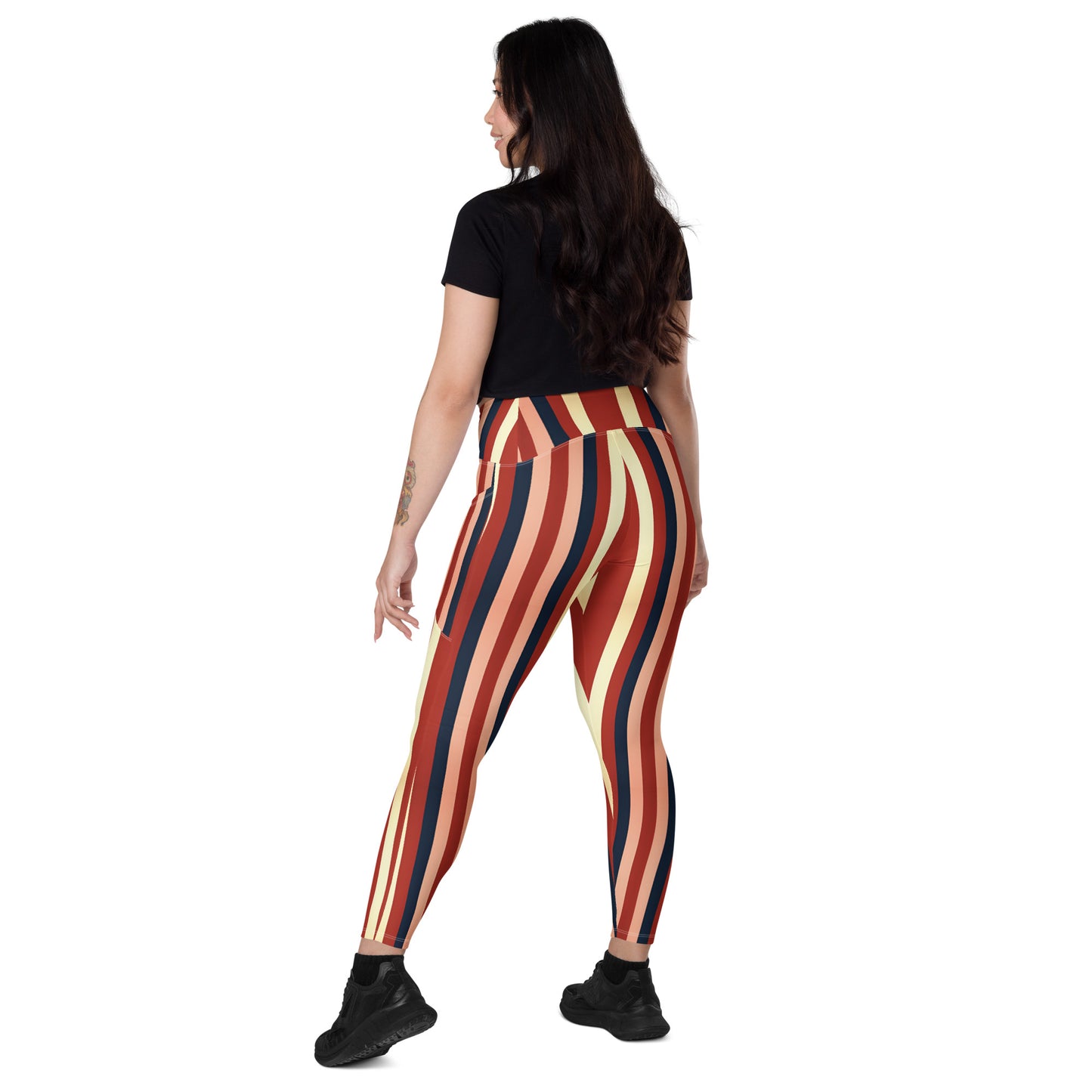 Crossover leggings with pockets