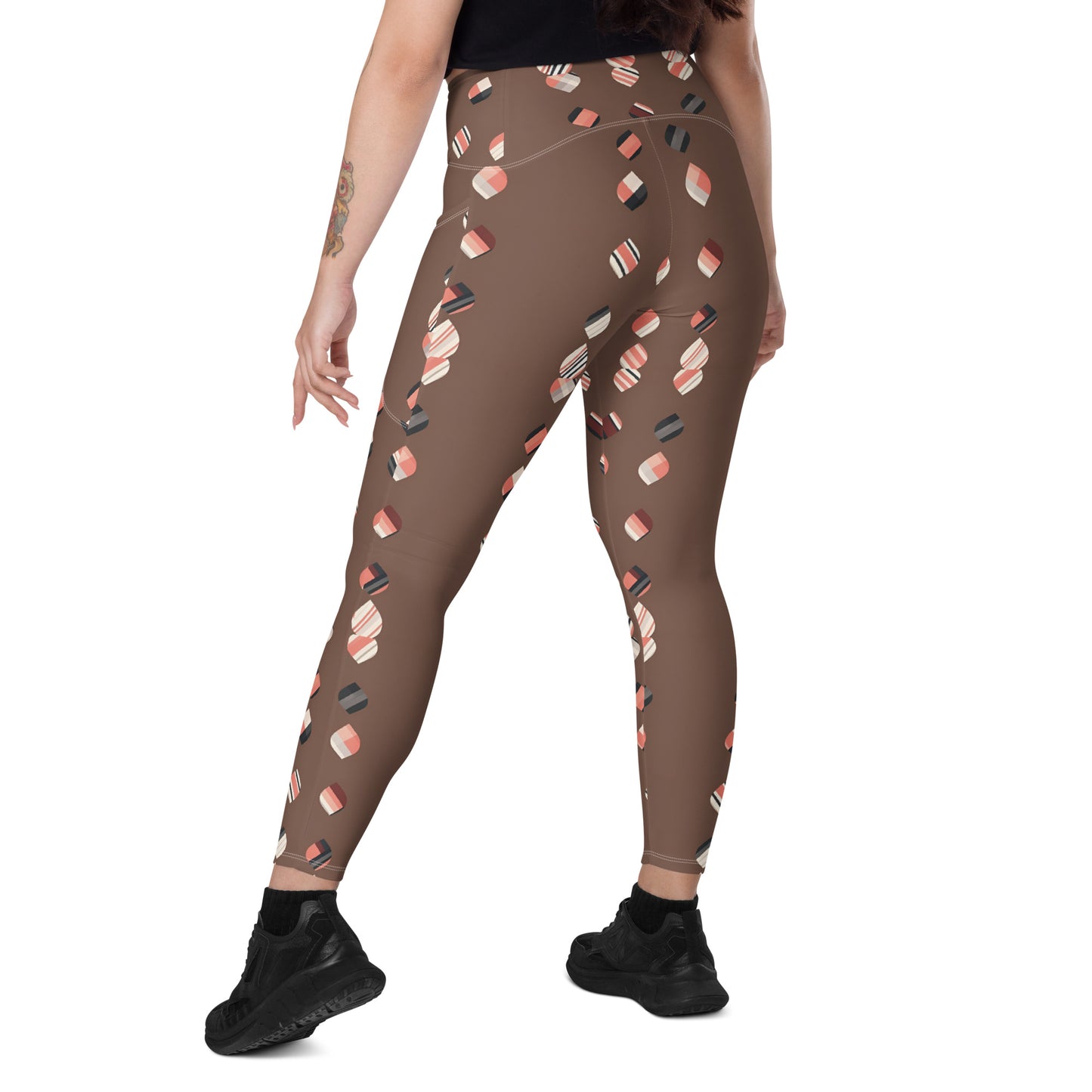 Crossover leggings with pockets