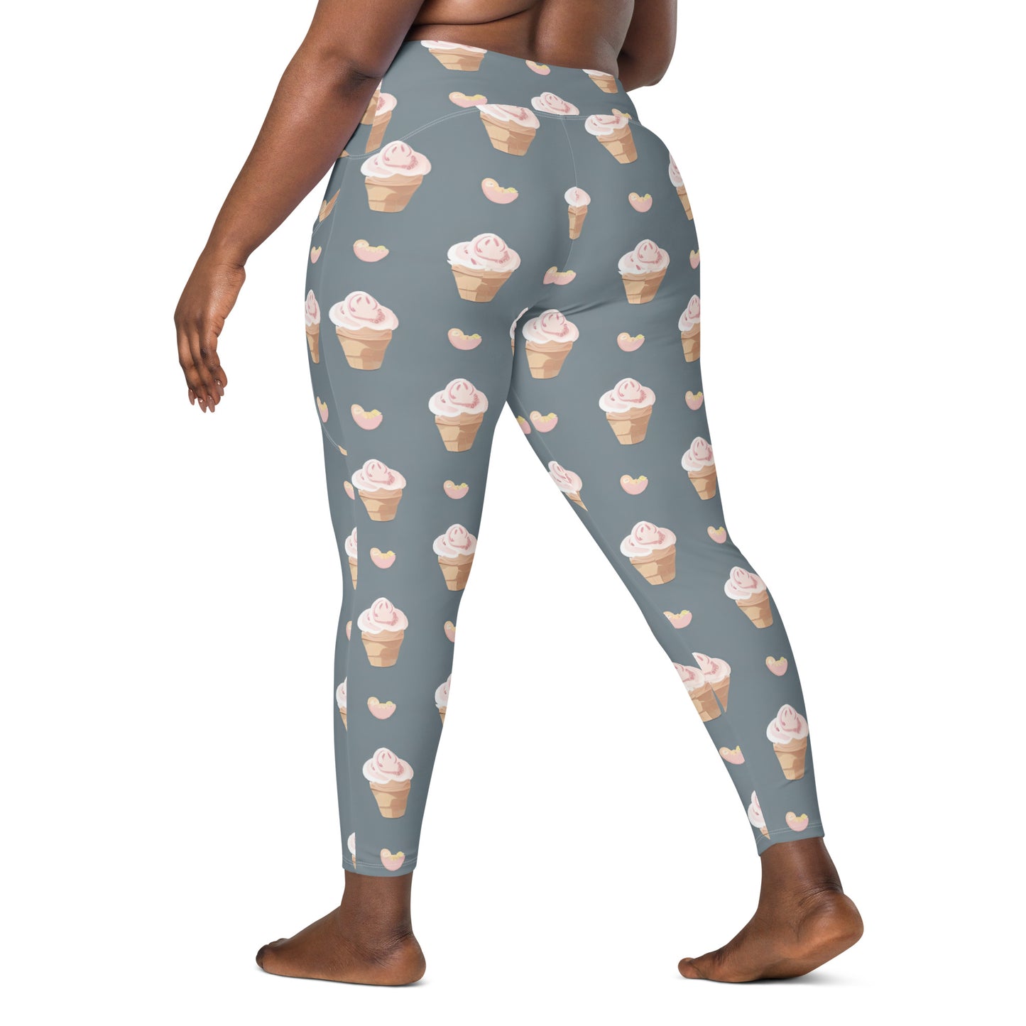 Crossover leggings with pockets