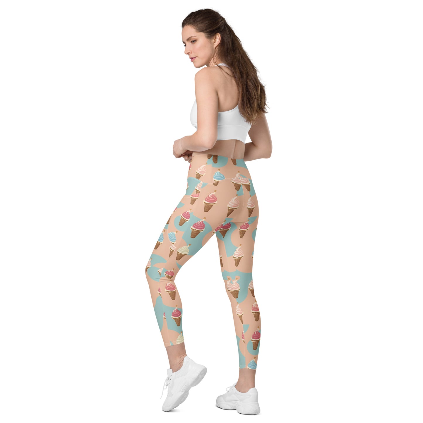 Crossover leggings with pockets