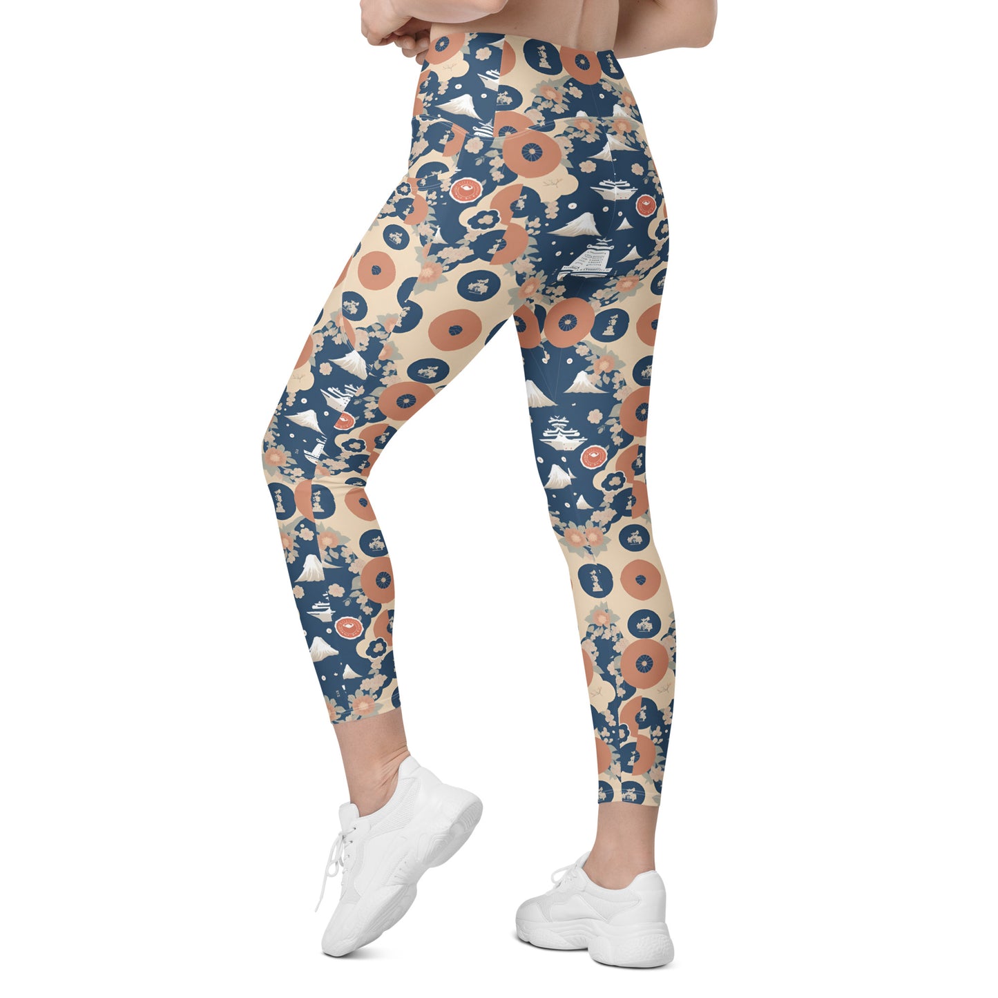 Crossover leggings with pockets