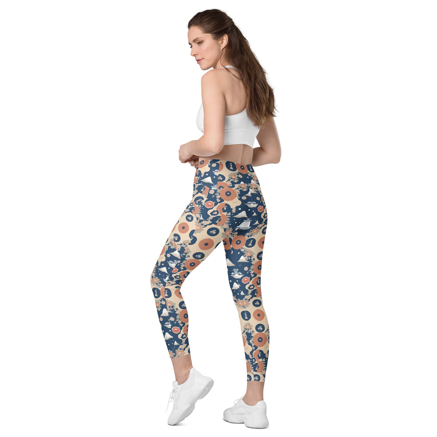 Crossover leggings with pockets