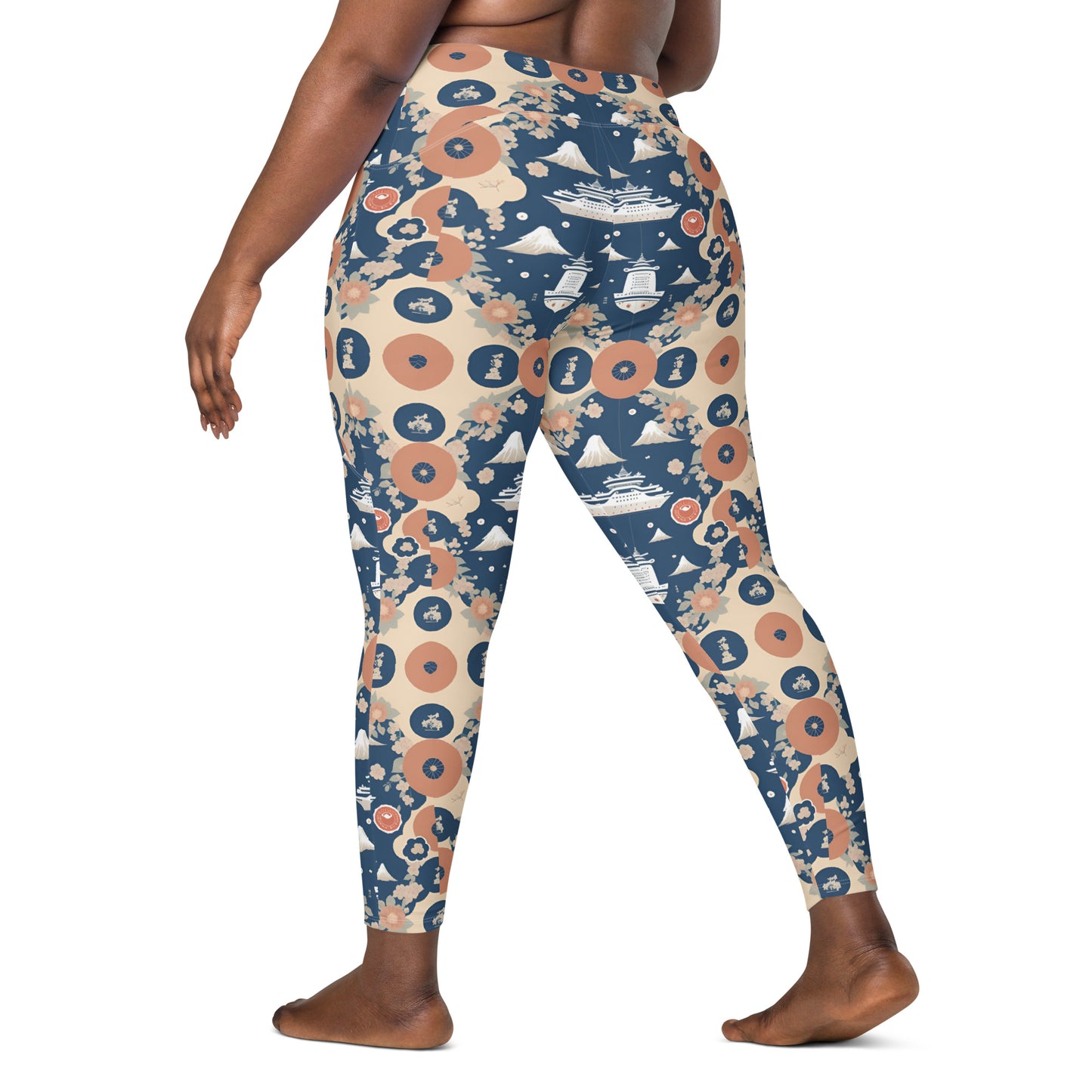 Crossover leggings with pockets