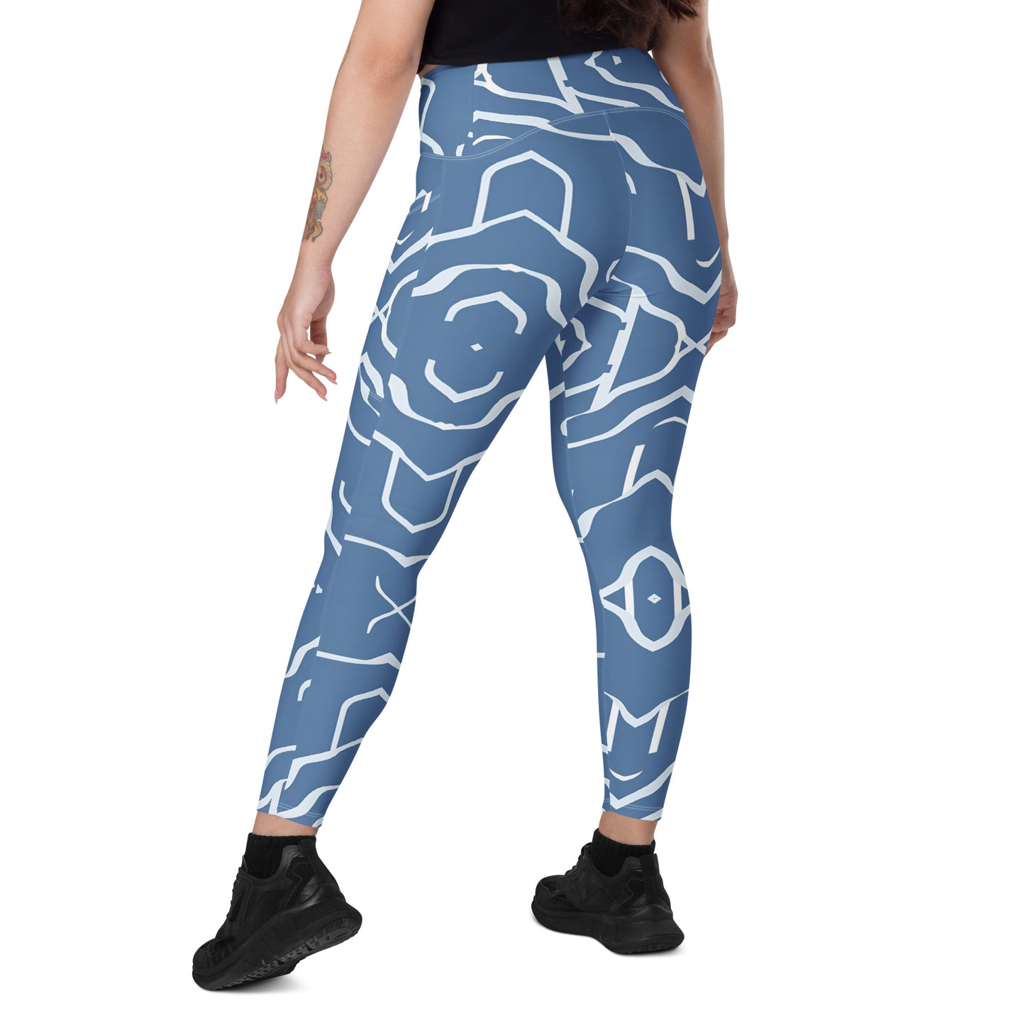 Crossover leggings with pockets