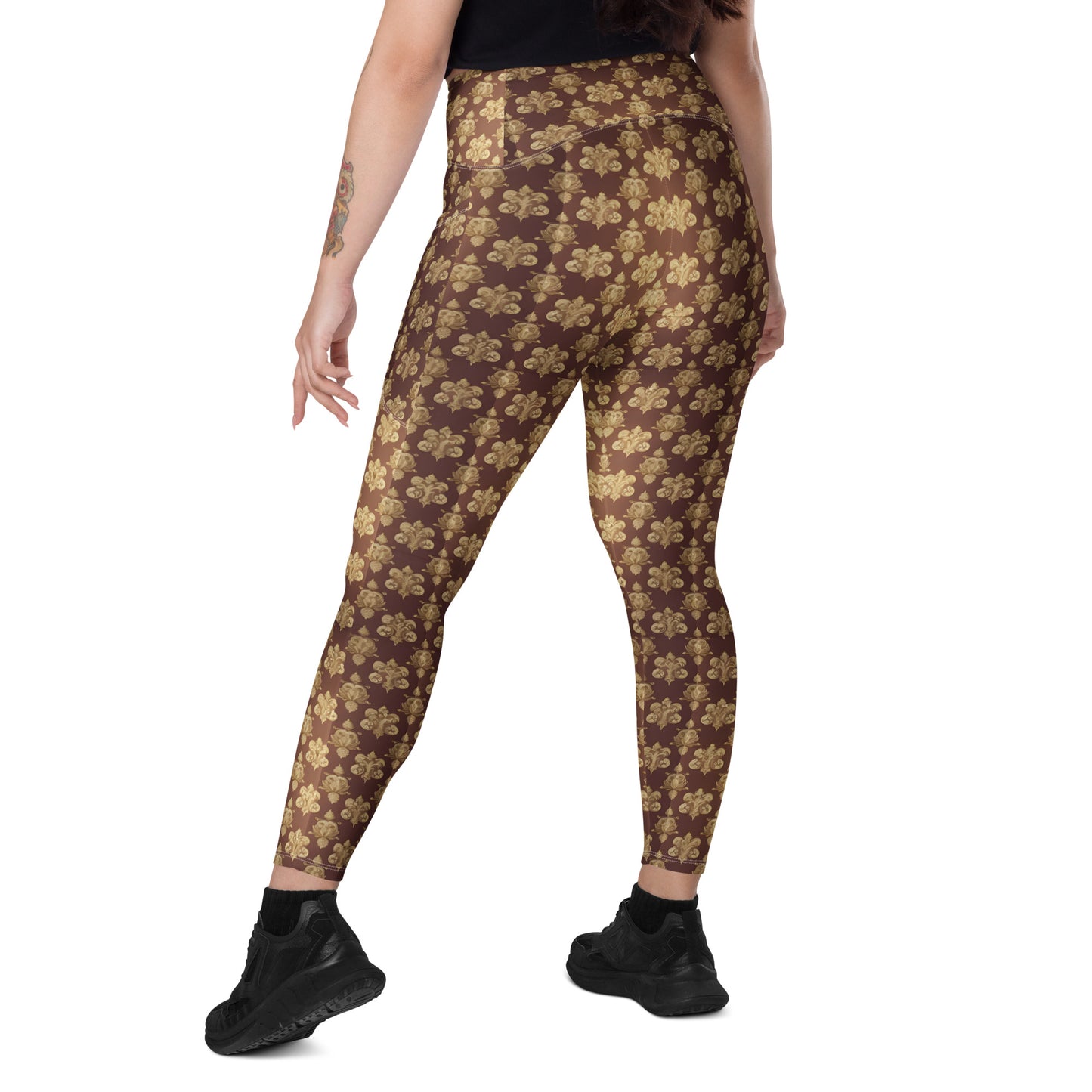 Crossover leggings with pockets