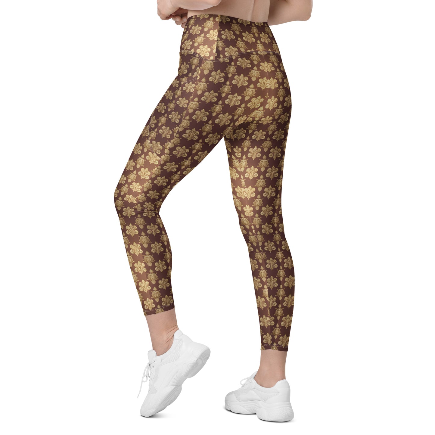 Crossover leggings with pockets